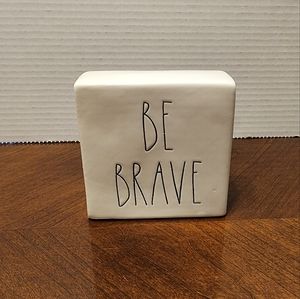 Rae Dunn “Work Hard/Be Brave” Desk Paperweight
